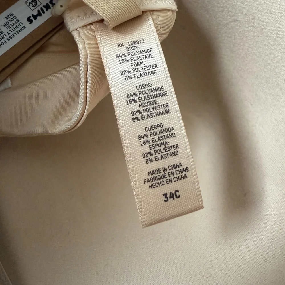 Skims Wireless Form Lightly Lined Bra 34c New With Tags - Picture 3 of 4
